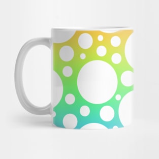 Polka Dots in Rainbow & White Mug